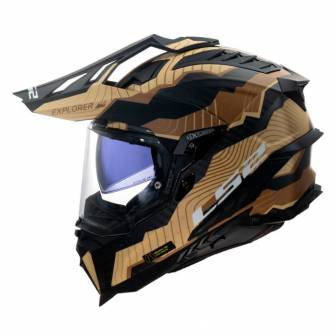 Casco LS2 MX701 Explorer Carbon Trick Brown Sand