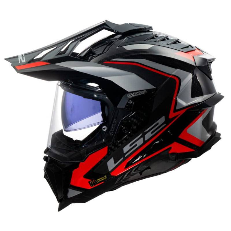 Casco LS2 MX701 Explorer Carbon Frontier II Red