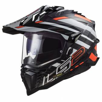 Casco LS2 MX701 Explorer Carbon Edge Black Orange