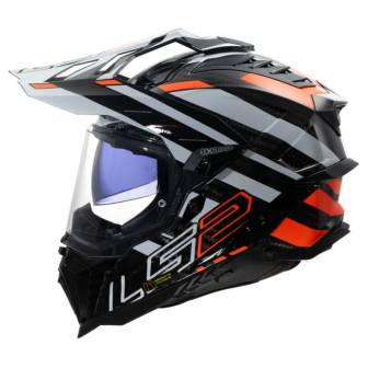 Casco LS2 MX701 Explorer Carbon Edge Black Orange