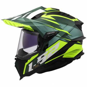 Casco LS2 MX701 Explorer Spire Green H-V Yellow