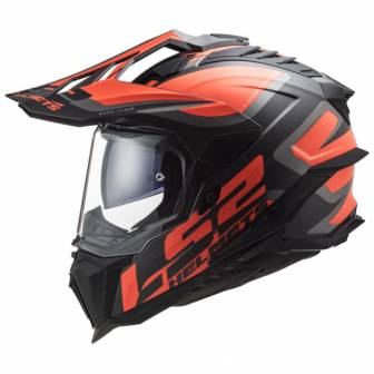 Casco LS2 MX701 Explorer Alter Matt Black Orange