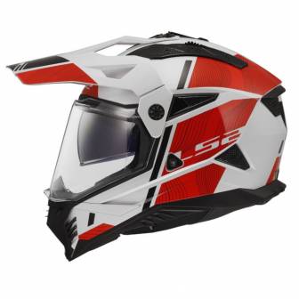 Casco LS2 MX702 Pioneer II Hill White Red