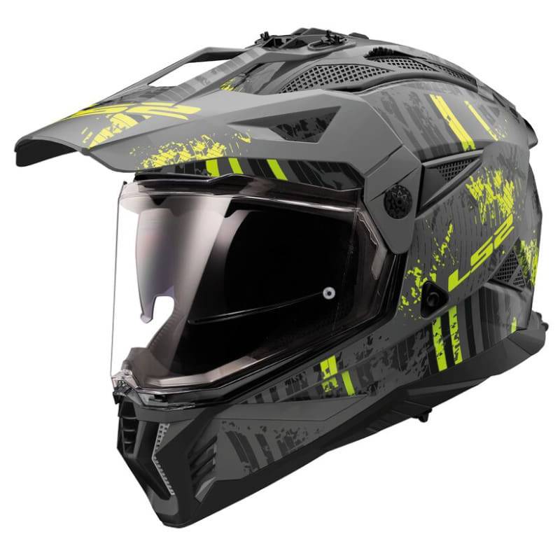 Casco LS2 MX702 Pioneer II Crazy Matt Black H-V Yellow