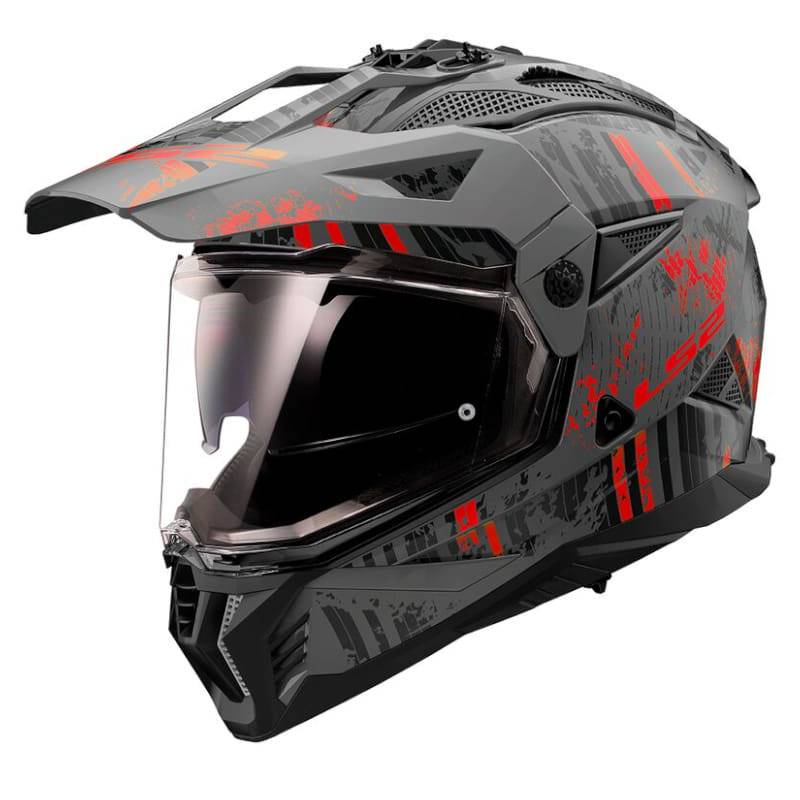 Casco LS2 MX702 Pioneer II Crazy Black Red