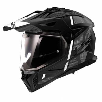 Casco LS2 MX702 Pioneer II Hill Matt Black White