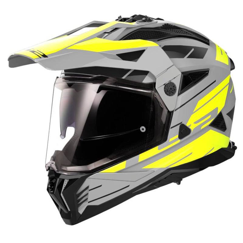 Casco LS2 MX702 Pioneer II Namib Matt Grey H-V Yellow