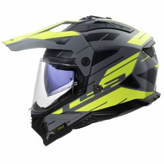 Casco LS2 MX702 Pioneer II Namib Matt Grey H-V Yellow