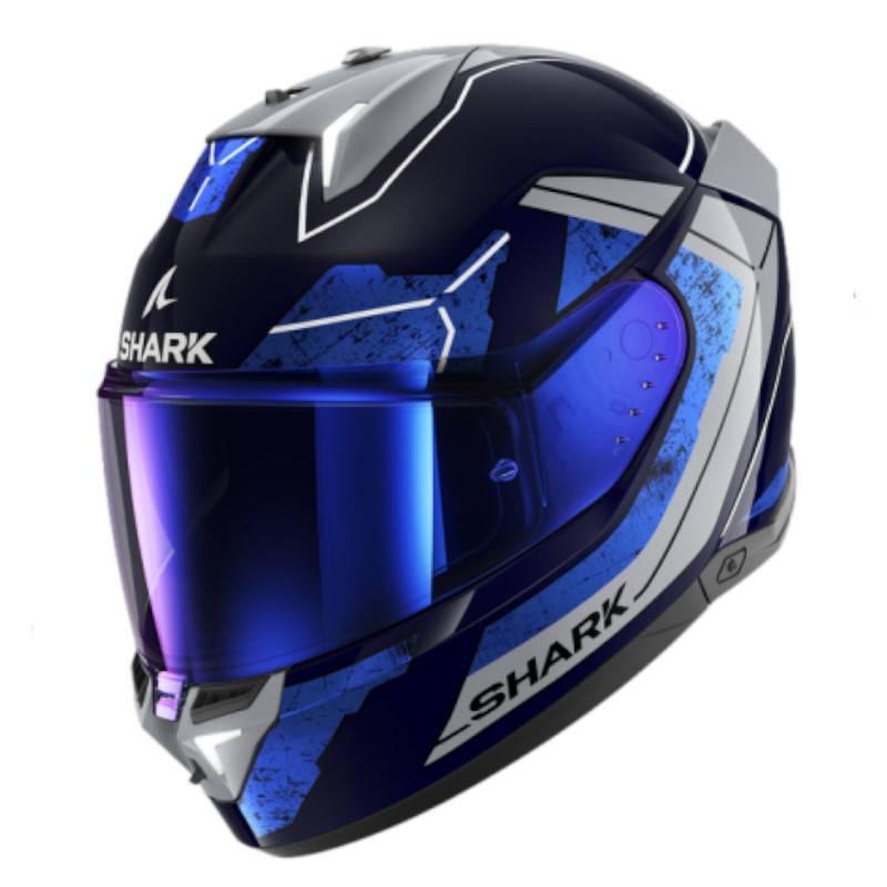 Casco Shark Skwal i3 Rhad Blue Chrom Silver