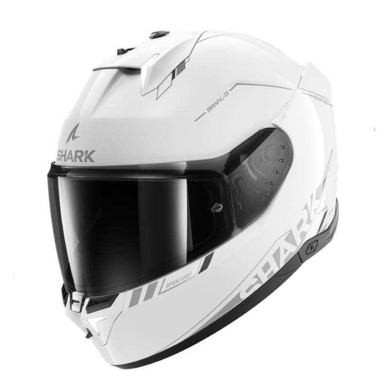 Casco Shark Skwal i3 Blank SP White Silver Anthracite