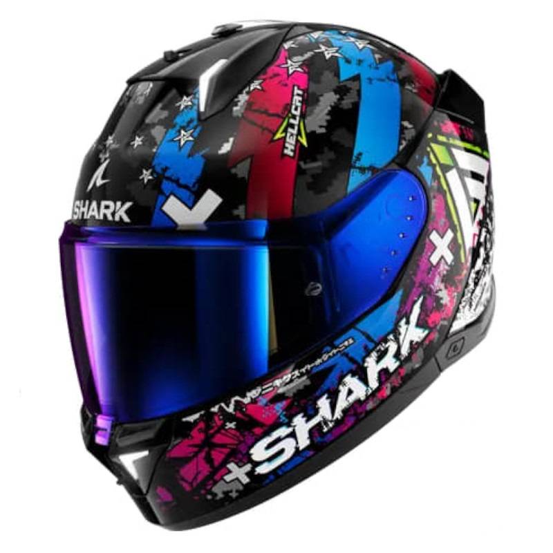 Casco Shark Skwal i3 Hellcat Black Chrom Blue