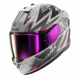 Casco Shark D-Skwal 3 Blast-R Matt Silver Violet Black