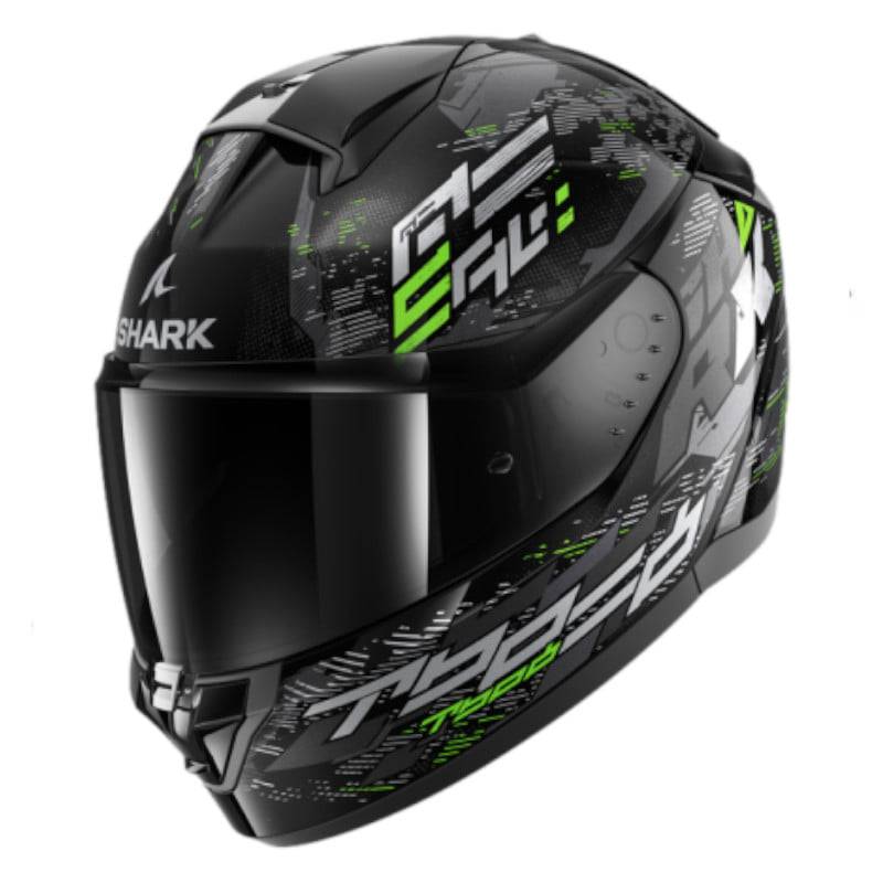 Casco Shark Ridill 2 Molokai Black Silver Green