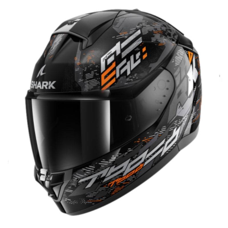 Casco Shark Ridill 2 Molokai Black Silver Orange