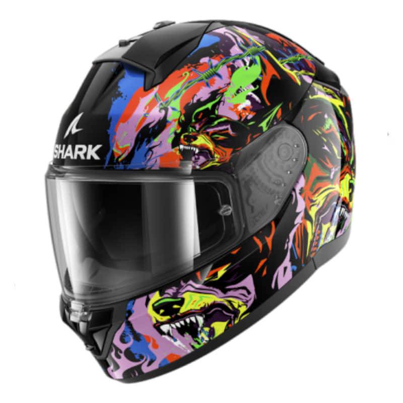 Casco Shark Ridill 2 Racing Beast Black Violet Yellow