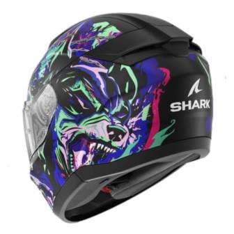 Casco Shark Ridill 2 Racing Beast Matt Black Violet Green