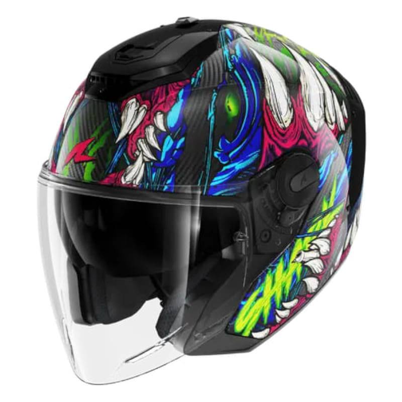 Casco Shark RS Jet Carbon Shaytan Black Green Violet