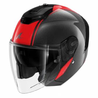 Casco Shark RS Jet Carbon Skin Red