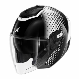 Casco Shark RS Jet Stride Black White