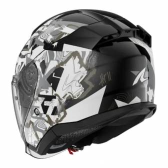 Casco Shark Skwal Jet Pranz Black White Gold