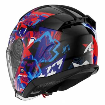 Casco Shark Skwal Jet Pranz Black Blue Red