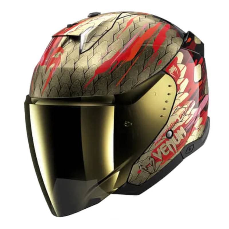 Casco Shark Skwal i3 Jet Venum Black Red Gold