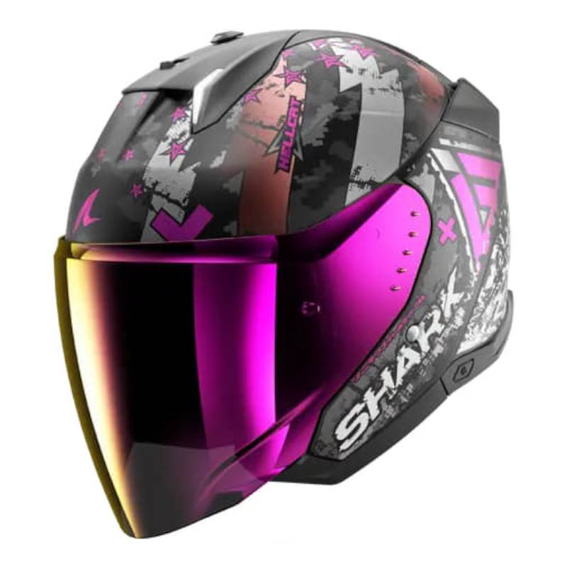 Casco Shark Skwal i3 Jet Hellcat Matt Black Chrom Purple