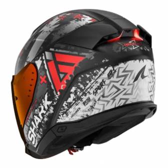 Casco Shark Skwal i3 Jet Hellcat Matt Black Chrom Red