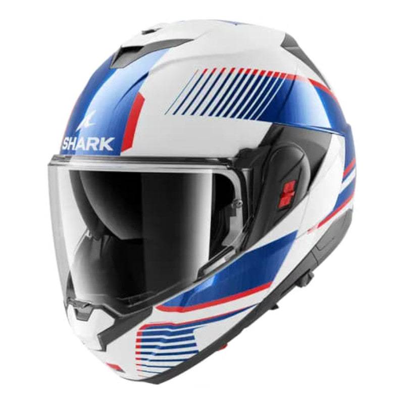 Casco Shark Oxo Sikter White Chrome Blue