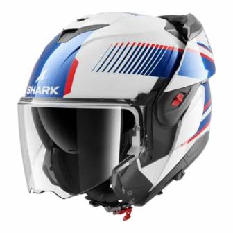 Casco Shark Oxo Sikter White Chrome Blue