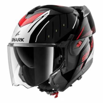 Casco Shark Oxo Rydger Black Silver Red