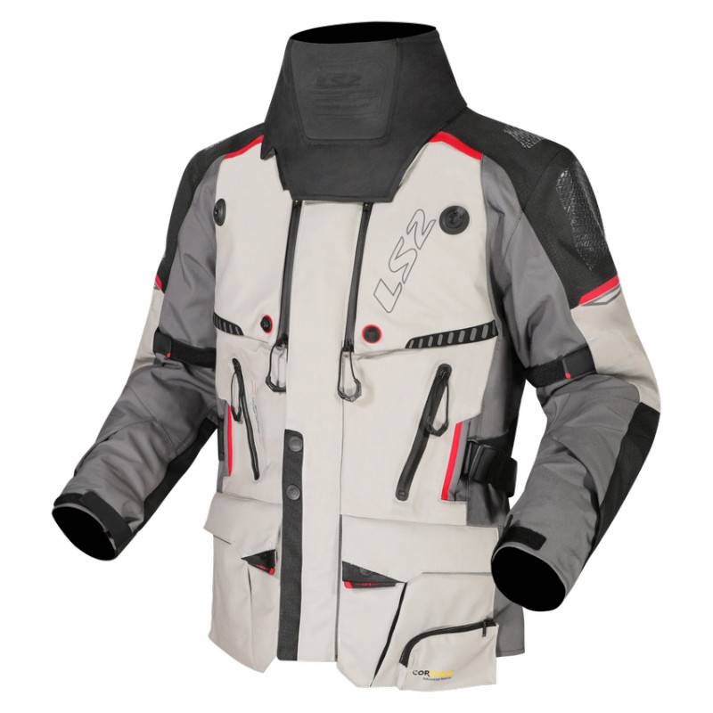 Chaqueta LS2 Apollo Grey Black Red