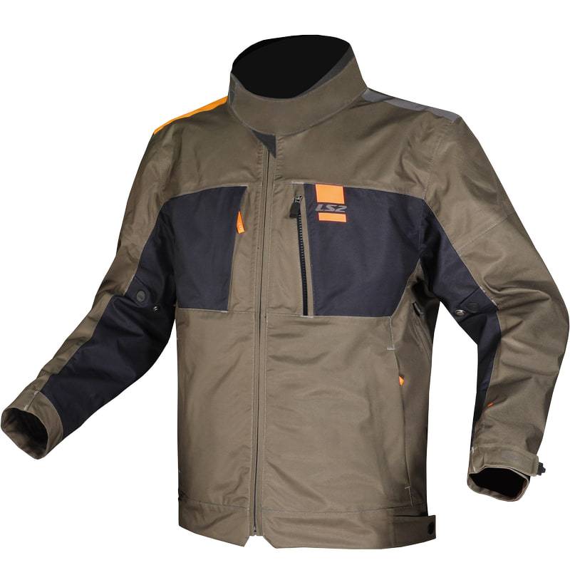 Chaqueta LS2 Titanium Green Blue Orange