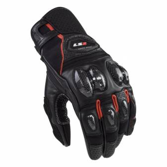 Guantes LS2 Spark II Leather Black Red