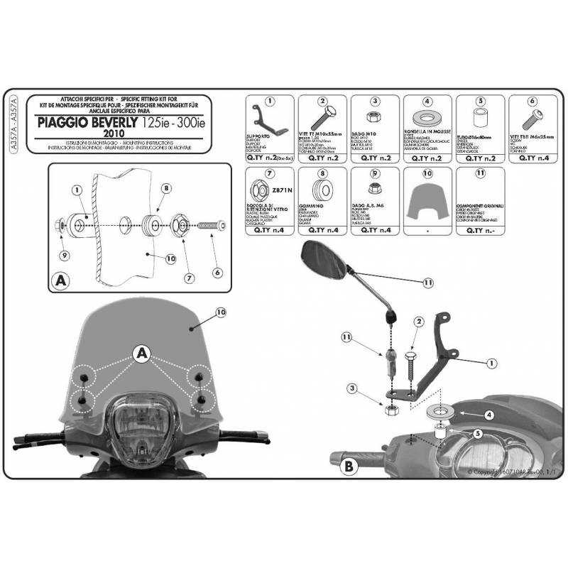 Kit Anclajes Givi Especifico Para 357a