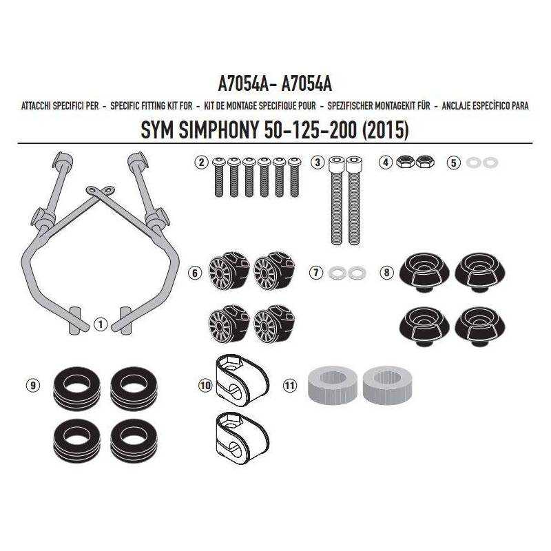 Kit Anclajes Givi Especifico Para 7054a