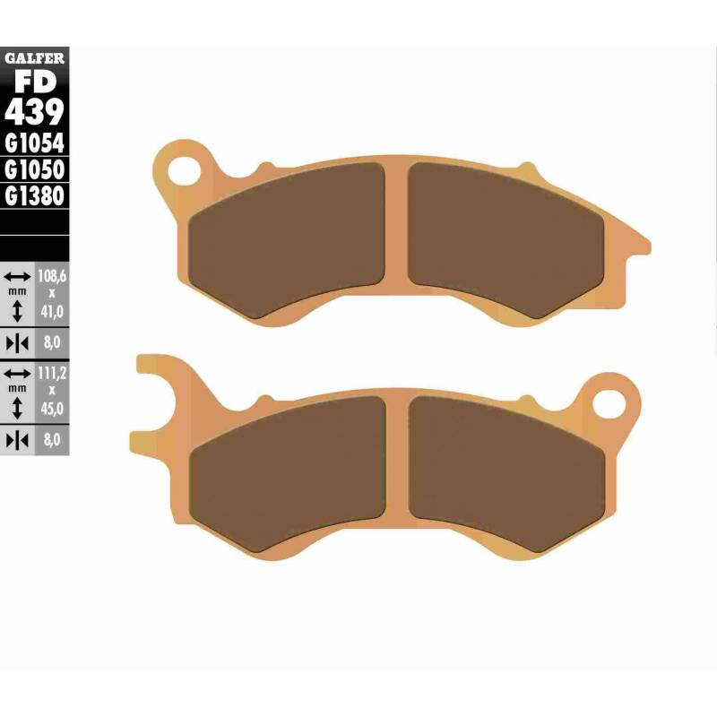 PASTILLAS FRENO GALFER FD439-G1383 MOTO (cerámico/metálico)