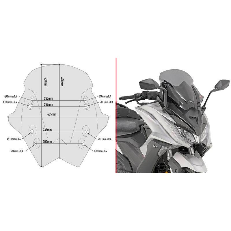 CÚPULA GIVI ESPECÍFICA AHUMADA D6110S