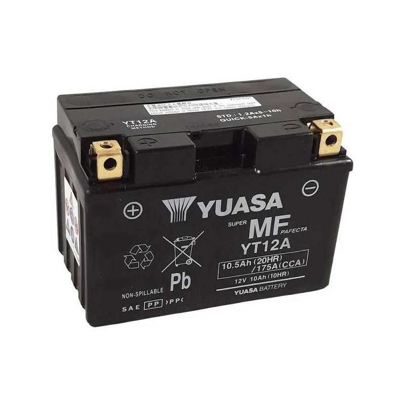 Batería Yuasa moto YT12A-WC (YT12A-BS) 12V 10Ah