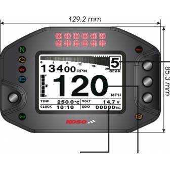 Velocímetro multifunción KOSO RS2 BA073000