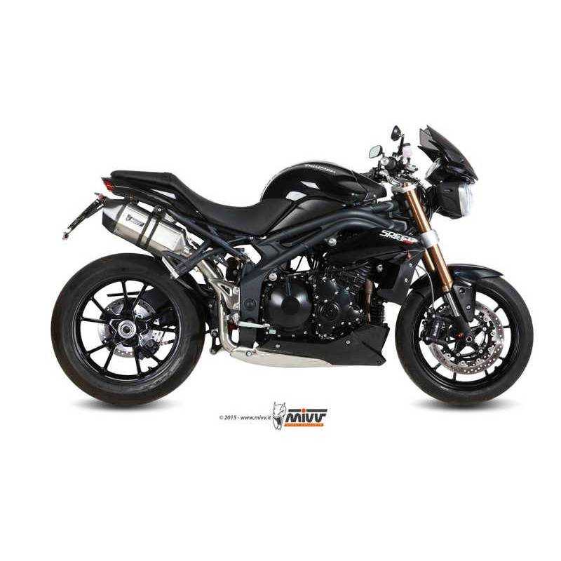 MIVV TRIUMPH SPEED TRIPLE 1050 R / S / RS 2011 - 2015 SPEED EDGE INOX. AT.012.LRX