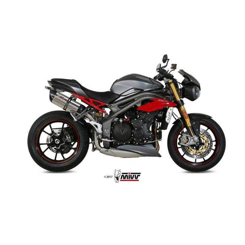 MIVV TRIUMPH SPEED TRIPLE 1050 R / S / RS 2016 - 2017 SUONO INOX. AT.016.L7