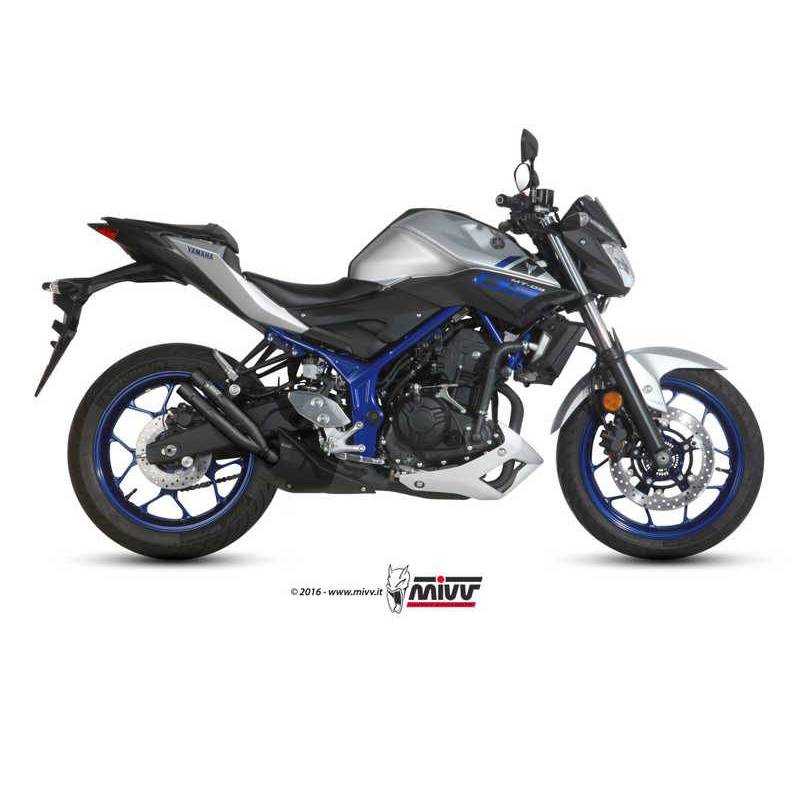 MIVV YAMAHA MT-03 2016 - 2022 DOUBLE GUN BLACK Y.055.LDGB